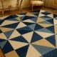 Handcrafted Geometric Triangle Pattern Modern Area Rug